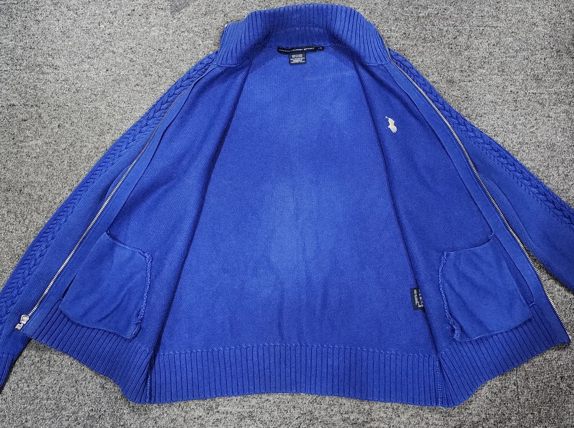 폴로 랄프로렌 스포츠 빈티지 니트 집업 가디건 L 상품이미지3