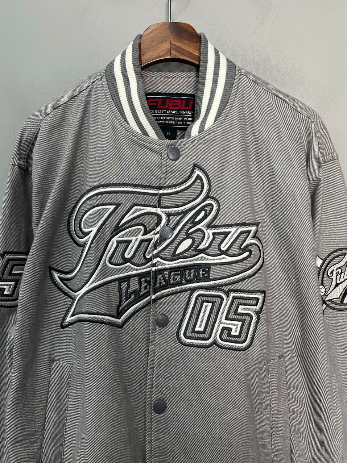 후부 빅로고 데님 바시티 자켓 H2197 상품이미지3