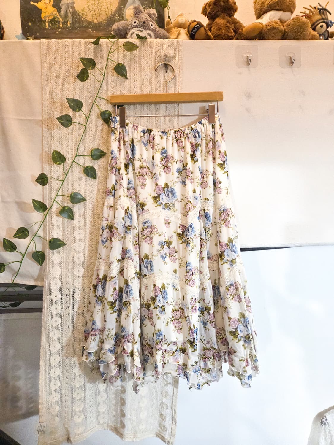 L'est rose 플라워 언발 스커트 상품이미지1