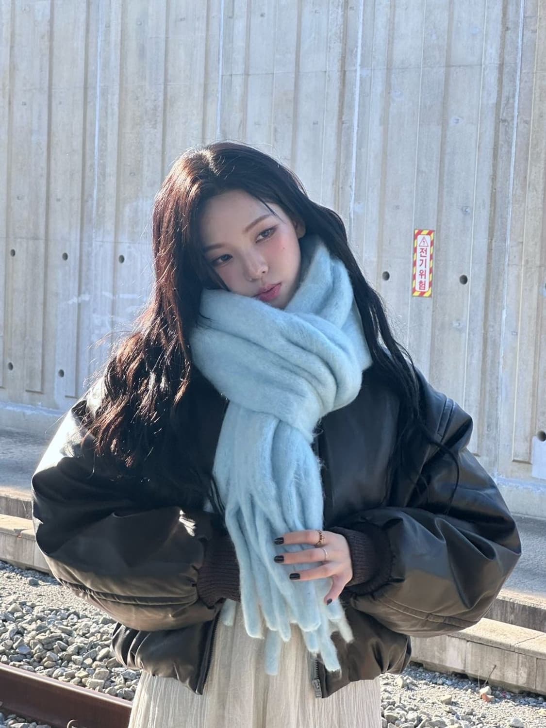 앵브록스 cotton candy muffler blue 카리나 목도리 상품이미지4