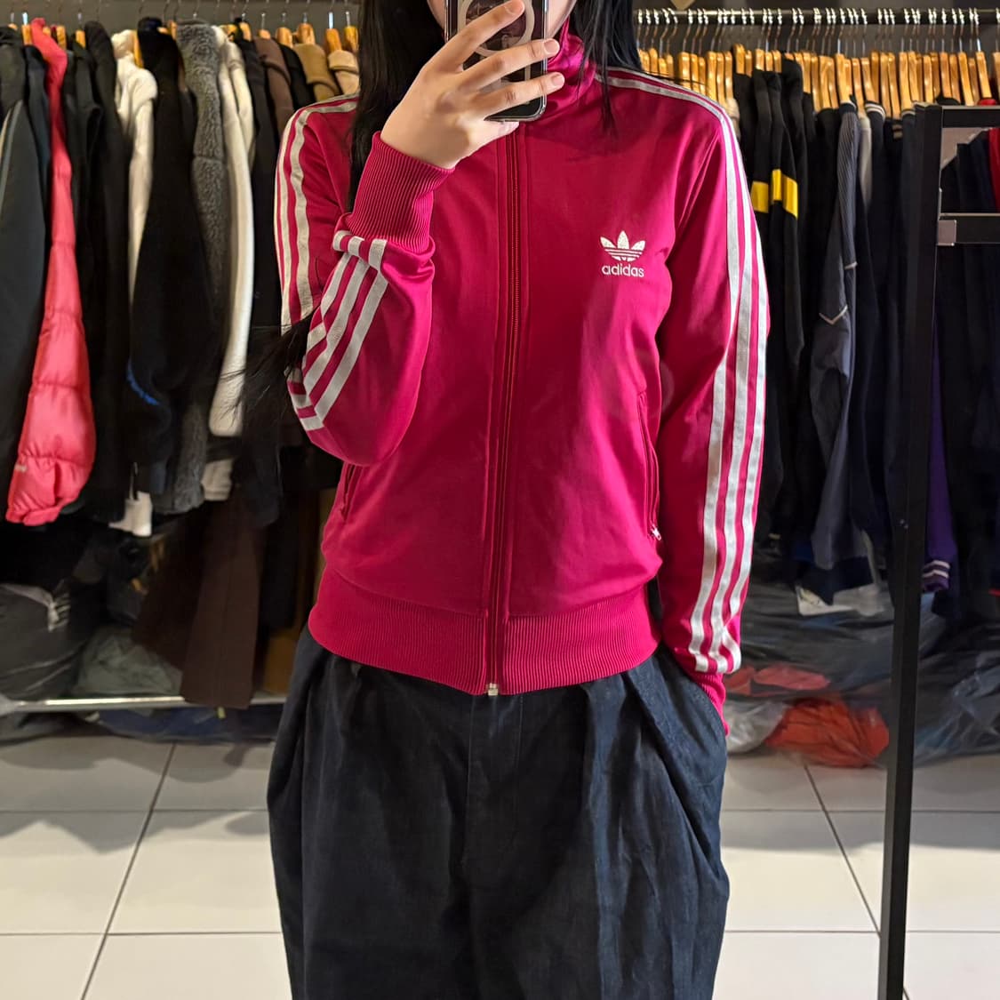 아디다스 파이어버드 핑크/은색 트랙탑 져지 상품이미지2