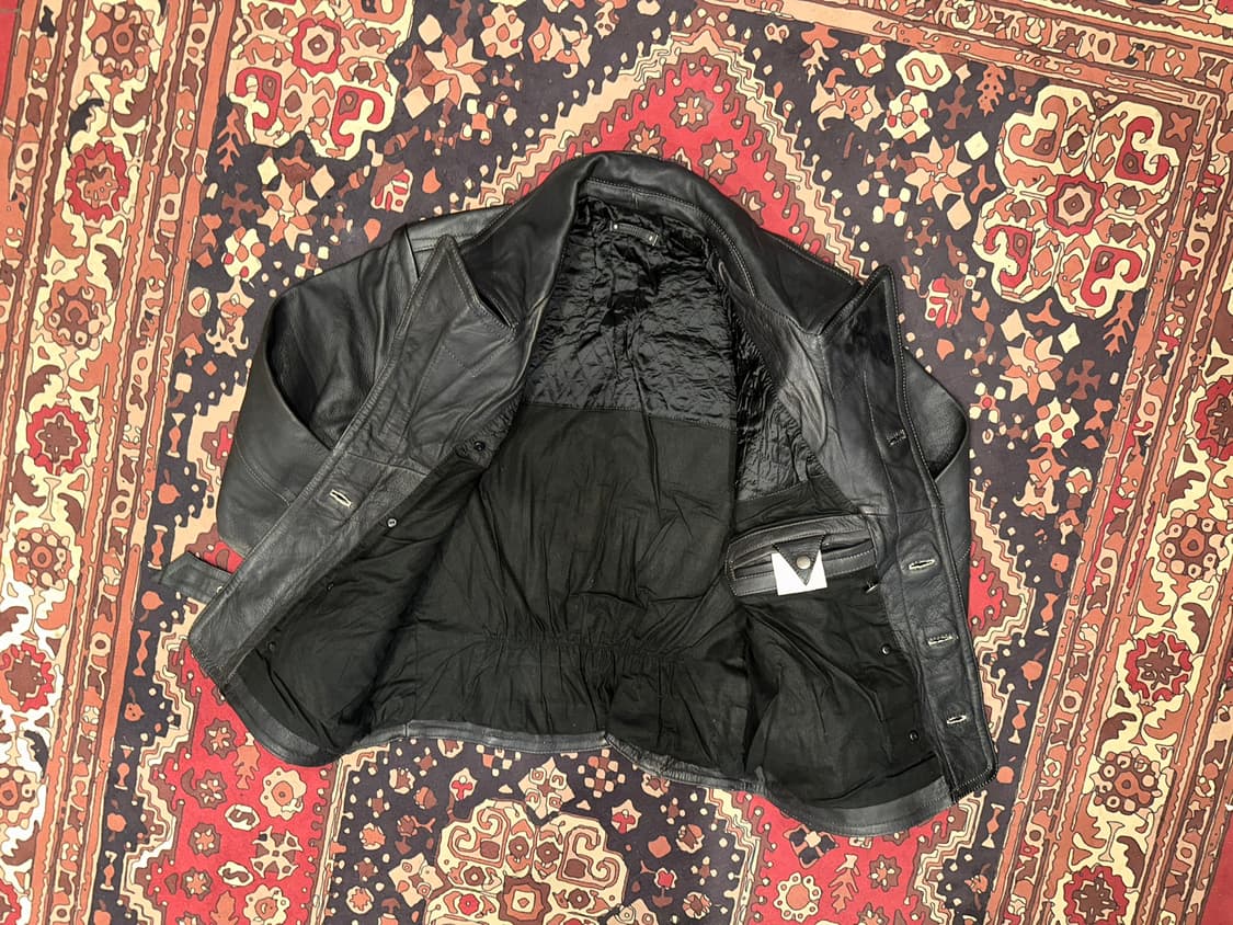 ( XL-2XL ) 입생로랑 가죽코트 가죽카코트 가죽하프 빈티지가죽 상품이미지4