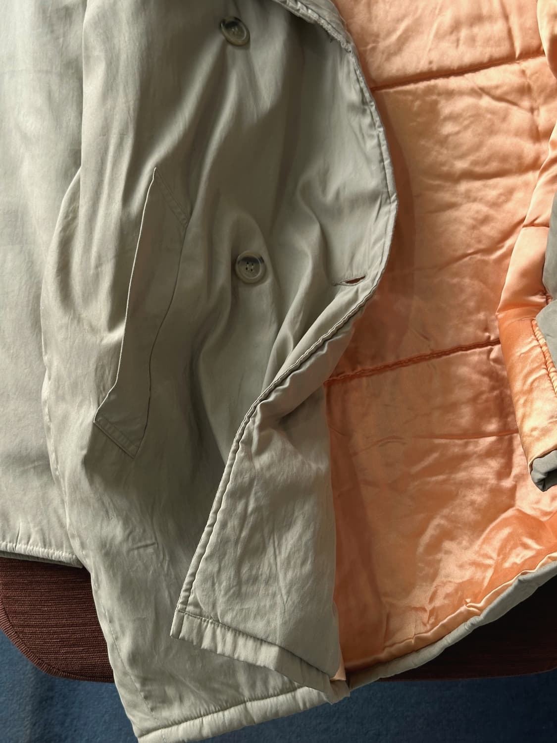 Padded over design double parka 상품이미지3