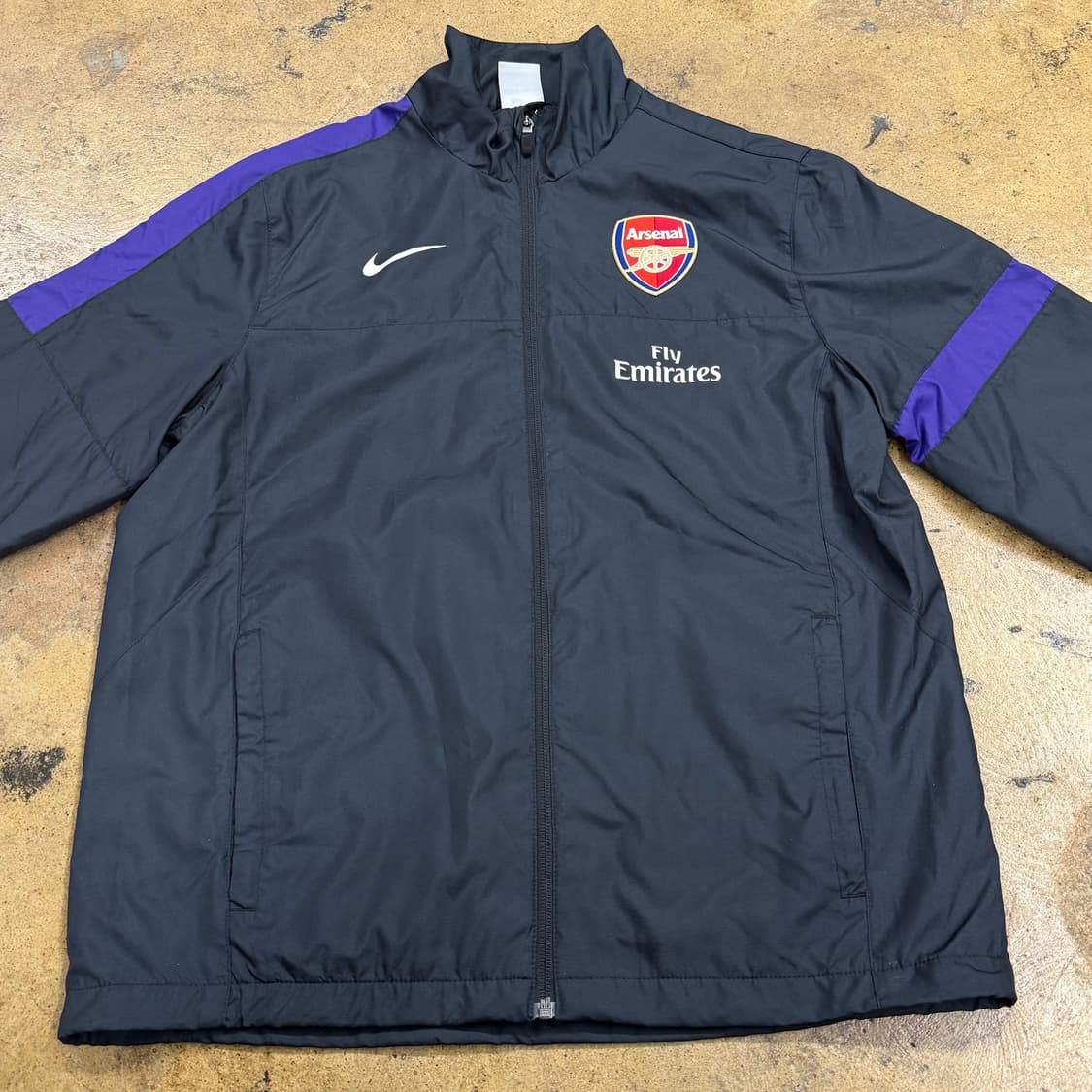 [정품/M] 나이키 아스날 바람막이 블랙 퍼플 b15 상품이미지3
