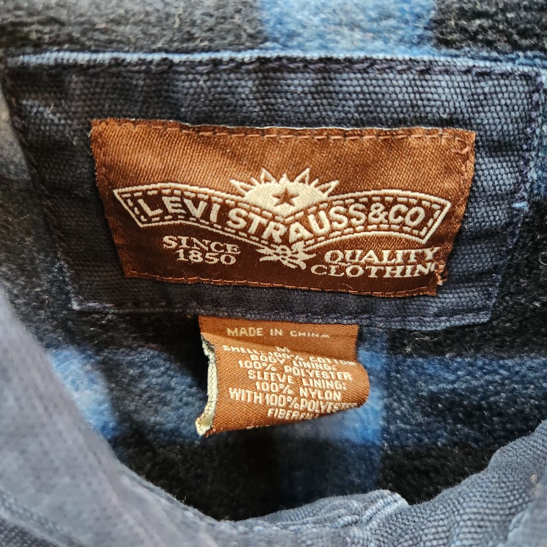 리바이스 투포켓 안감격자패턴 셔츠 M(L) 상품이미지6