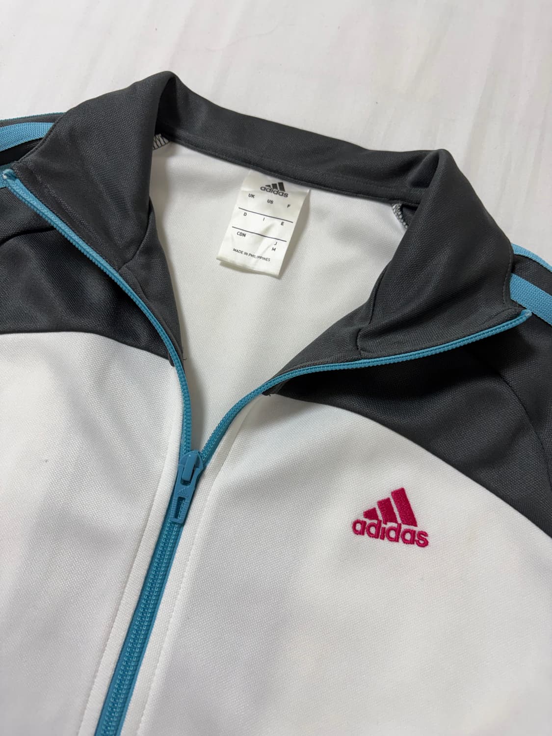 일본 빈티지 아디다스 블루 그레이 핑크 져지 상품이미지3