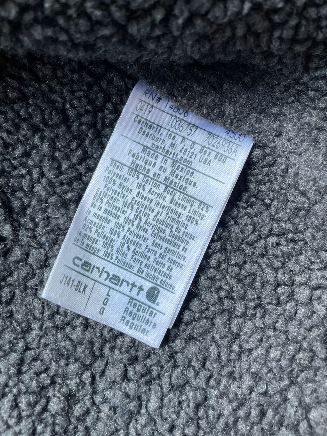 칼하트 시에라 J141 blk 디트로이트 후드 상품이미지6