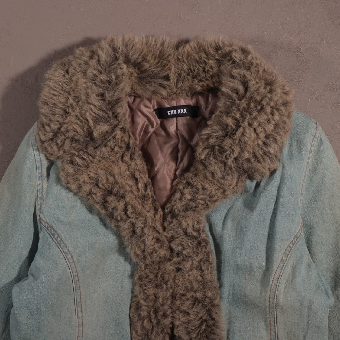 DENIM FAKE FUR JACKET 상품이미지2