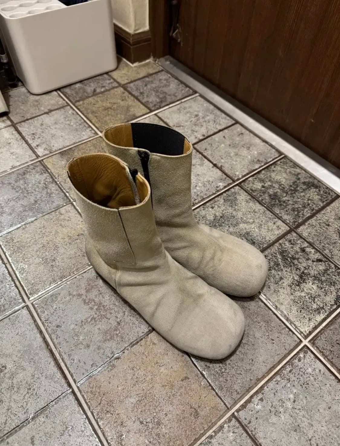 폴리테루 라운드 부츠 베이지 상품이미지3