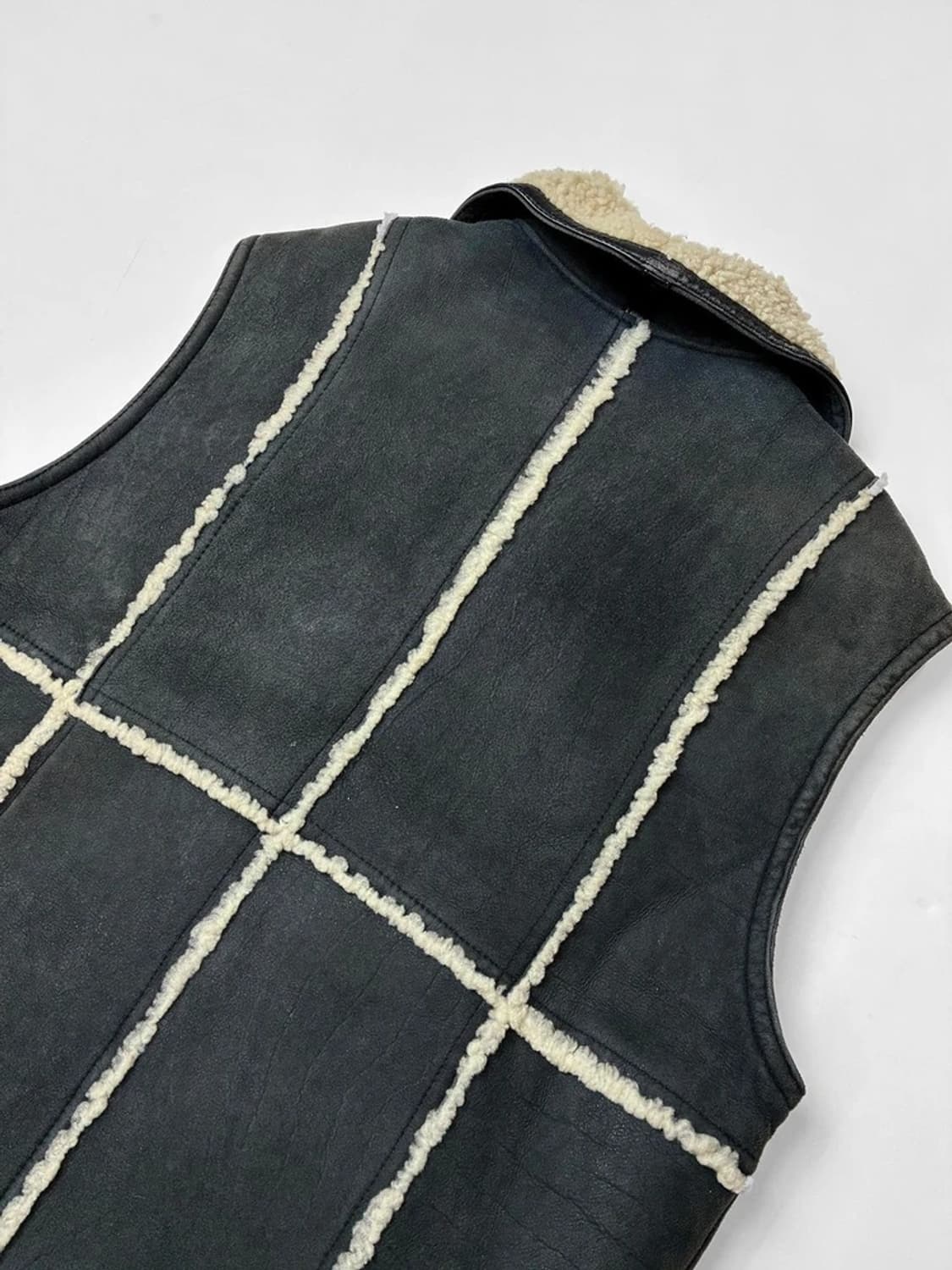 MOTTO 90's 양가죽 양피 무스탕 베스트 PN5529 상품이미지5