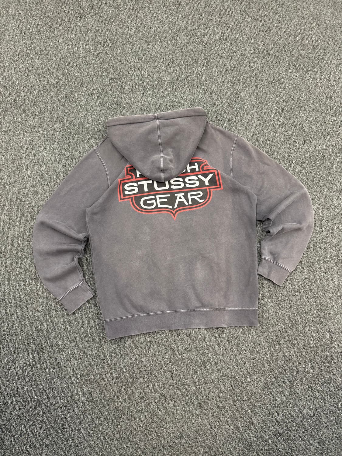 M)스투시 빈티지 FRESH STUSSY GEAR 방패 로고 프린팅 차콜 상품이미지6