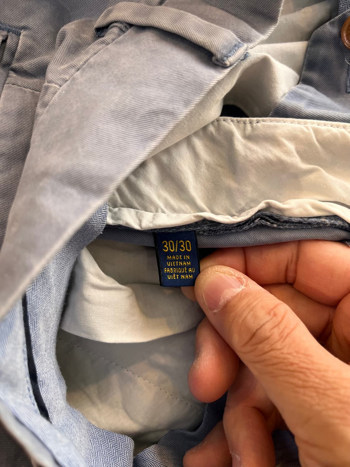 폴로 랄프로렌 슬림핏 라이트 블루 치노 팬츠 상품이미지5