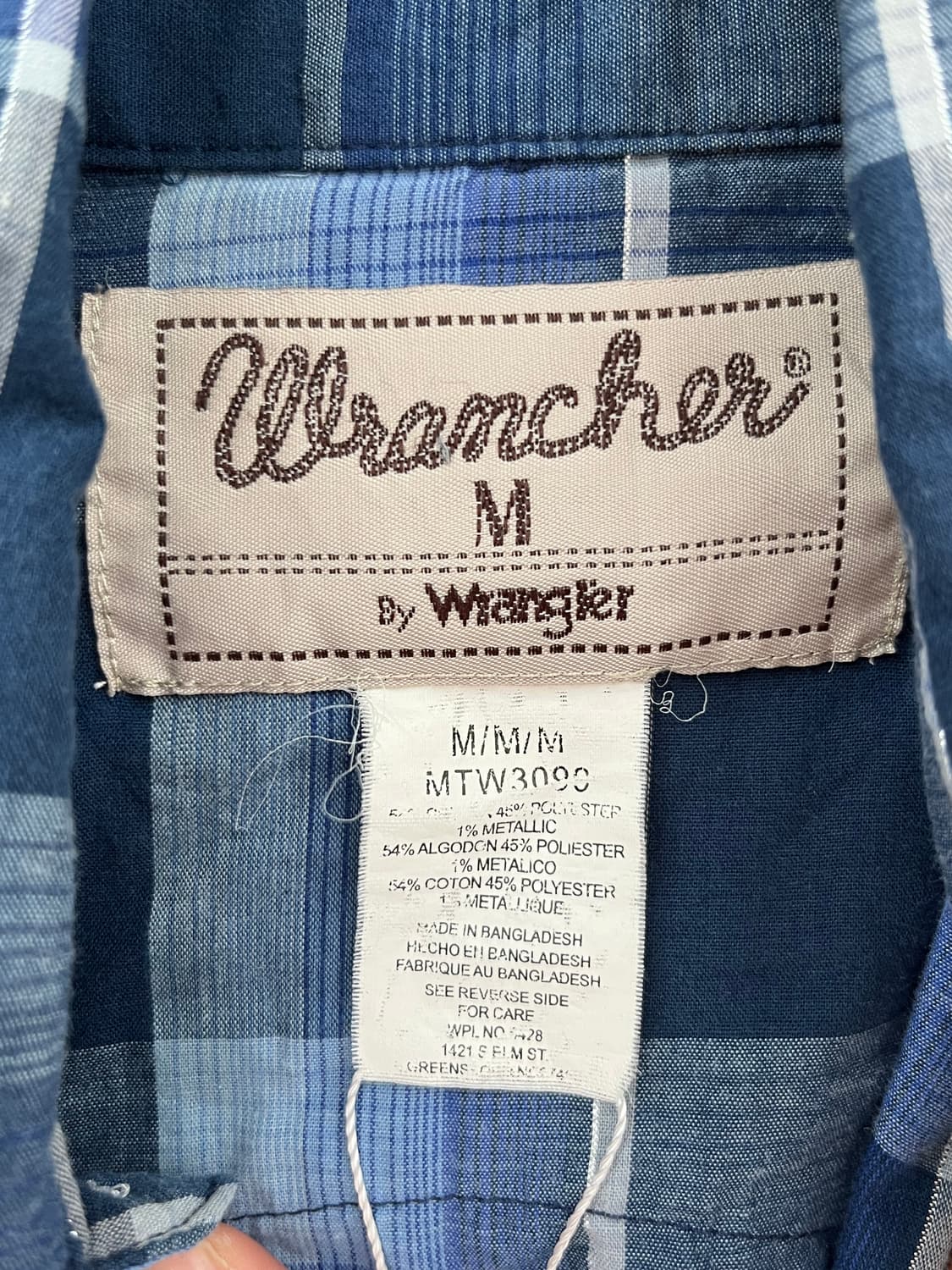 랭글러 웨스턴 체크 셔츠 상품이미지7