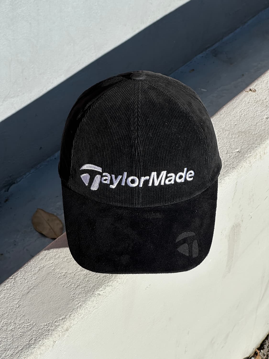 [M] 테일러메이드 블랙 코듀로이 볼캡 모자 상품이미지1