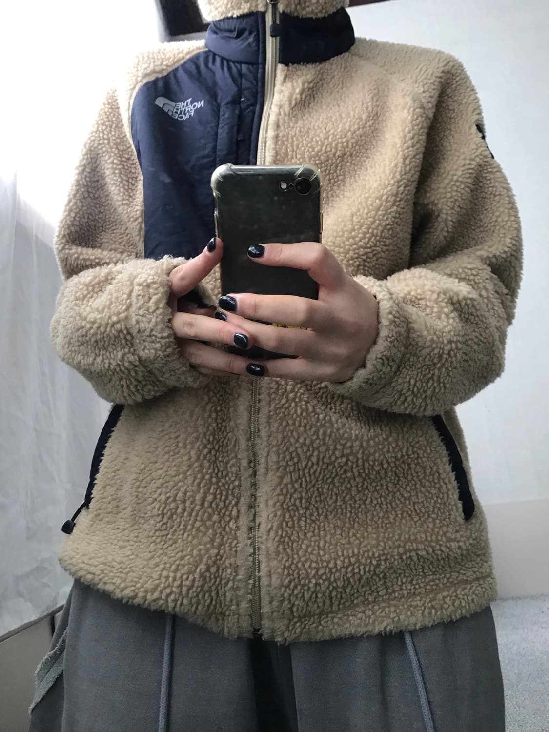 노페 베이지 후리스 상품이미지3