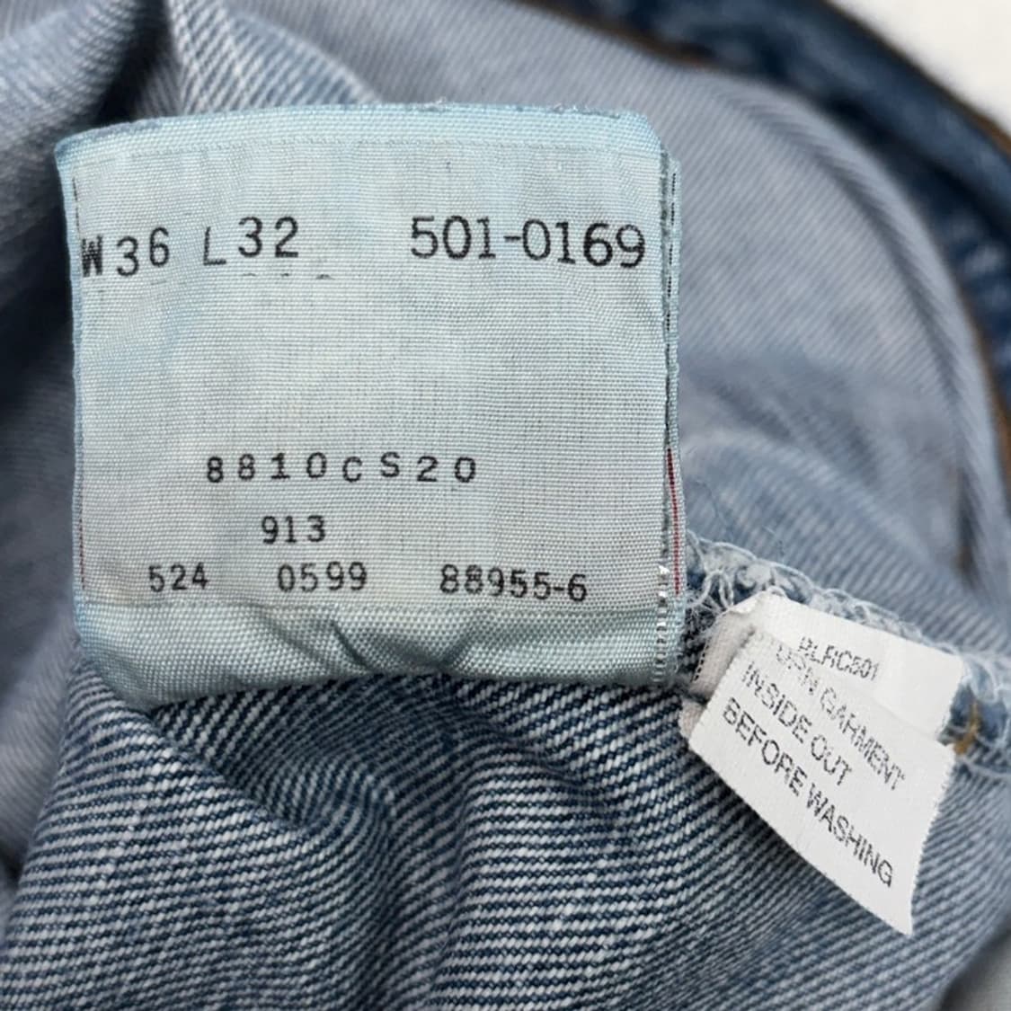 LEVI'S 501 오리지널 스트레이트 데님진 36X32 상품이미지5