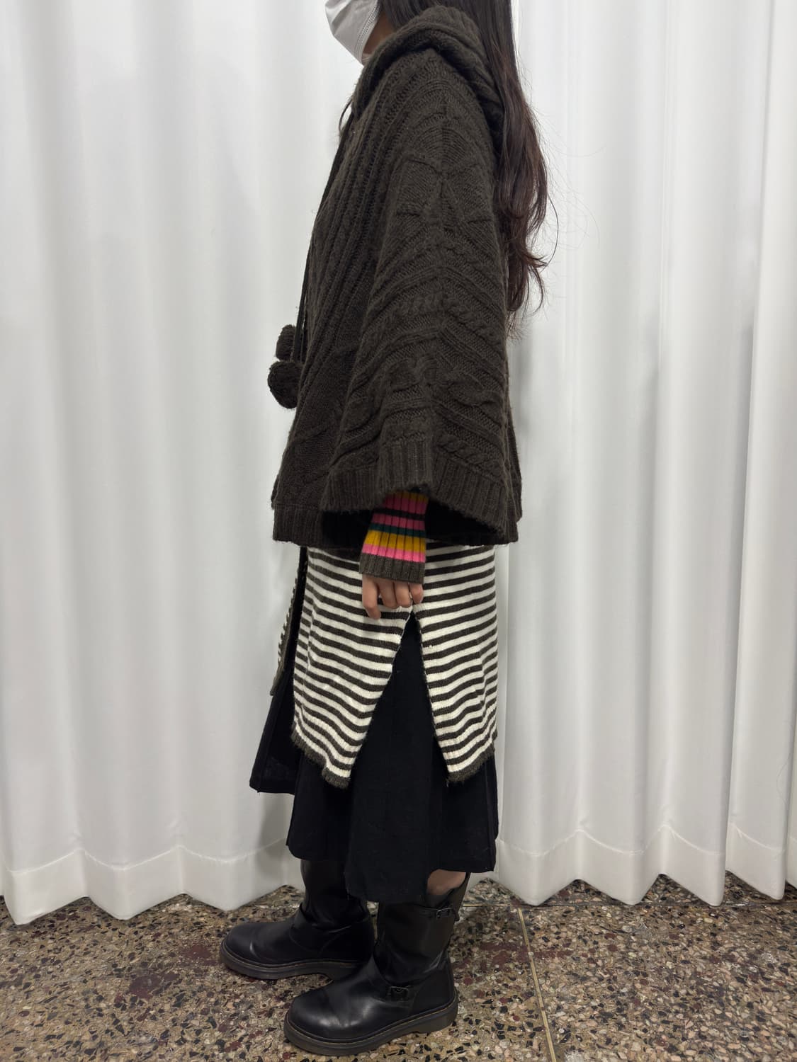 brown stripe design cardigan 상품이미지7