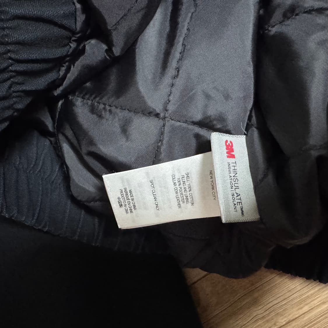 L)슈프림 레더 칼라 유틸리티 자켓 블랙 상품이미지4