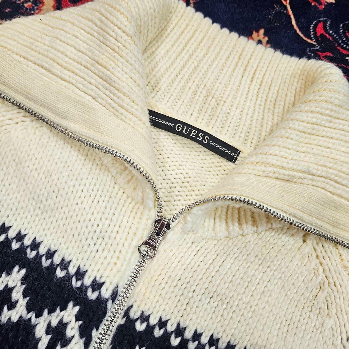 게스(GUESS) 24FW 코위찬 투웨이 집업 스웨터 자켓 Free 상품이미지7