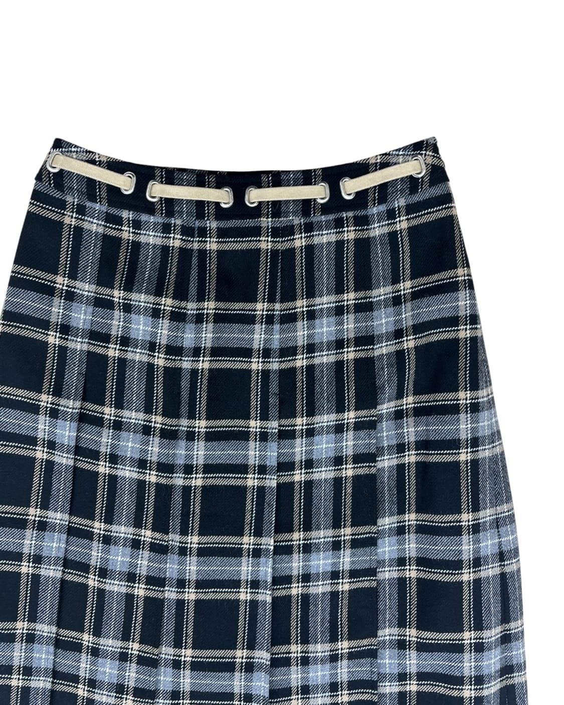 courreges wool check mid skirt 상품이미지4