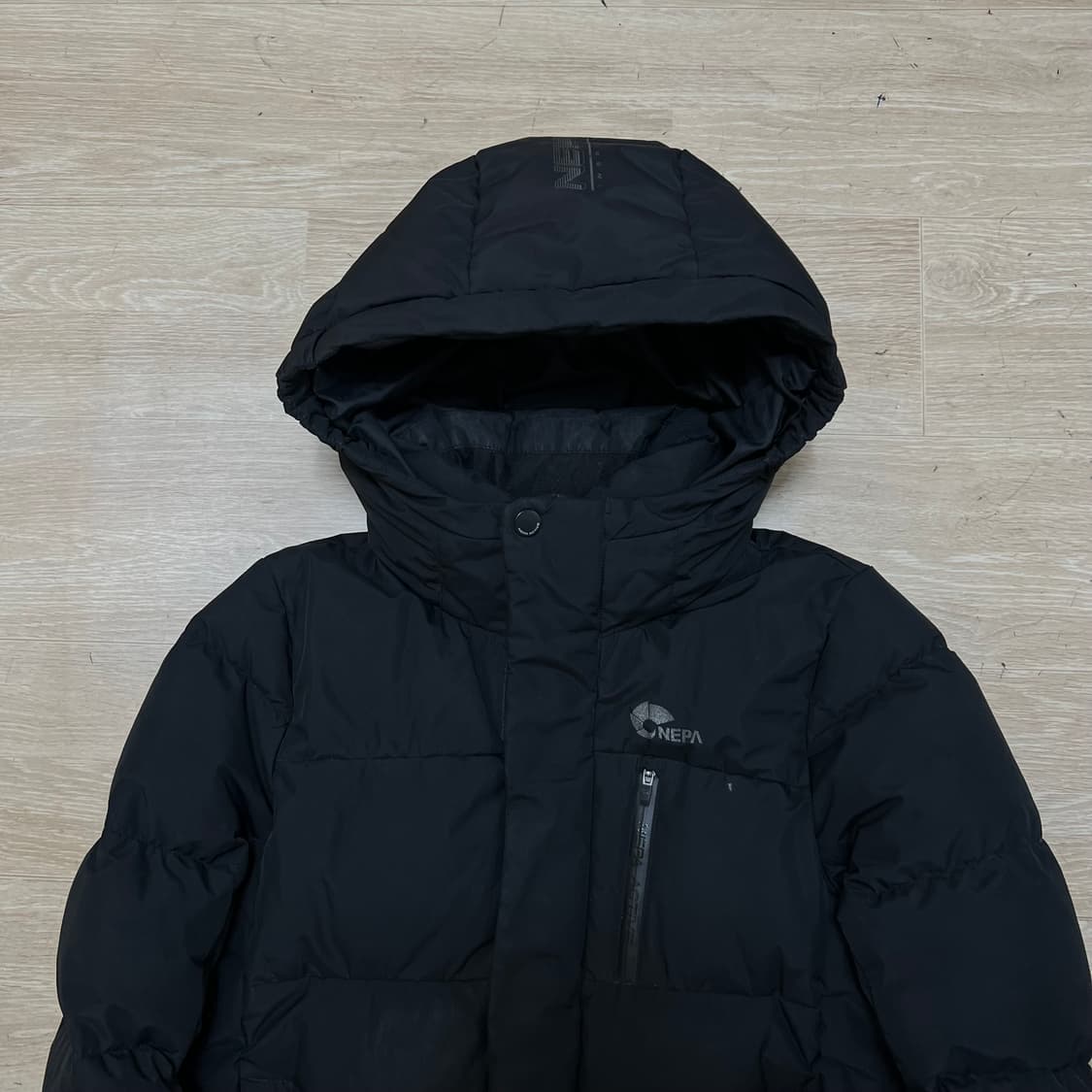 네파 키즈 덕다운 후드 롱 패딩 점퍼 [블랙] S/140 상품이미지2