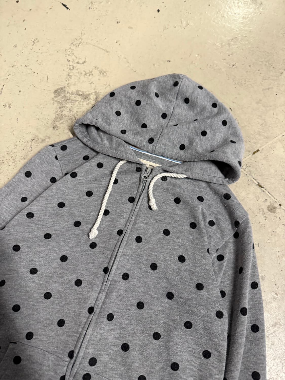dot pattern hood zip-up 상품이미지6