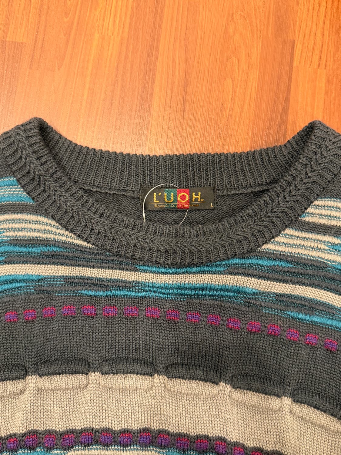 Vtg 멀티 컬러 케이블 니트 (made in Japan) 상품이미지6