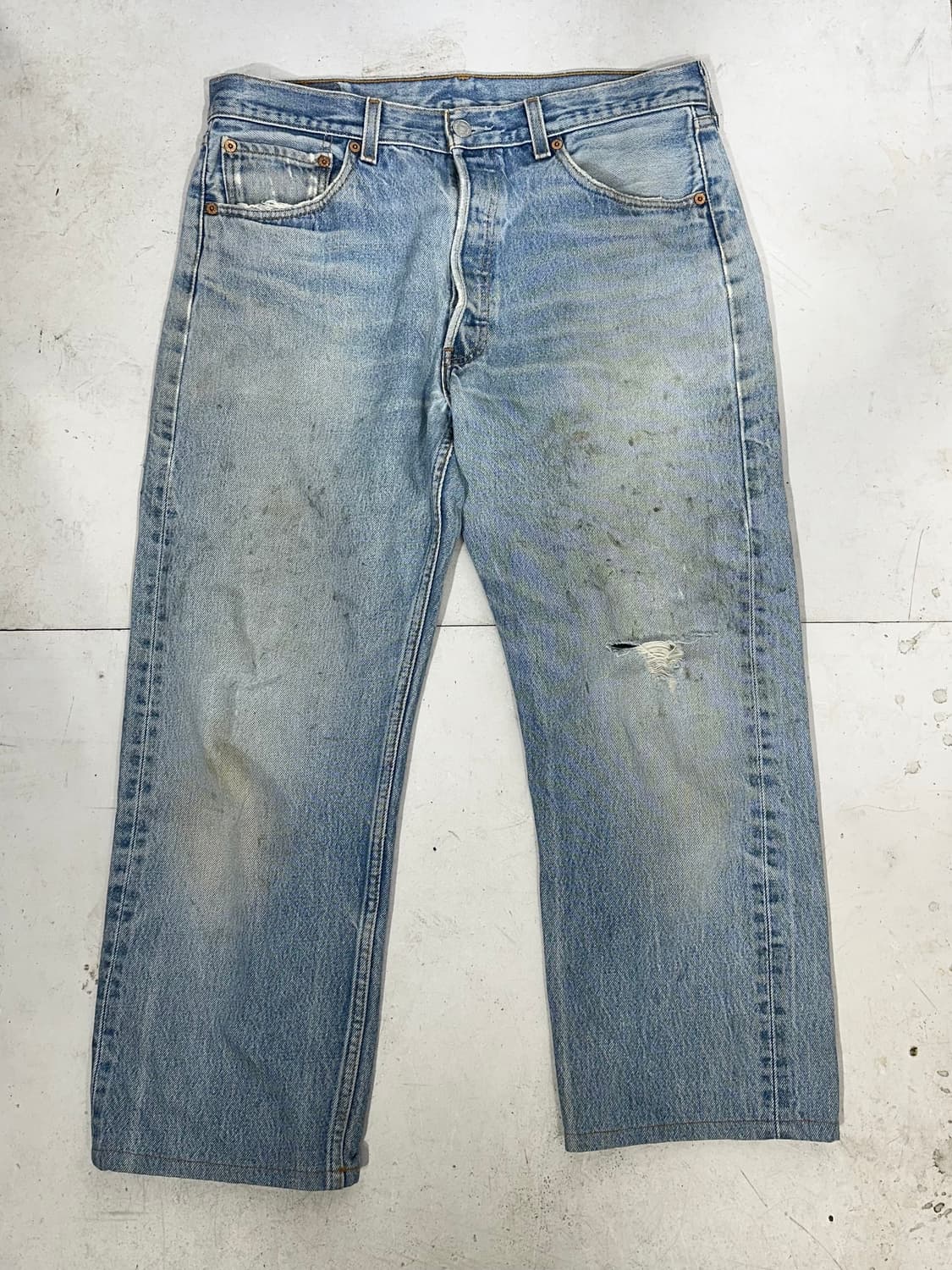 리바이스 501xx 연청 와이드 데님 팬츠  상품이미지4