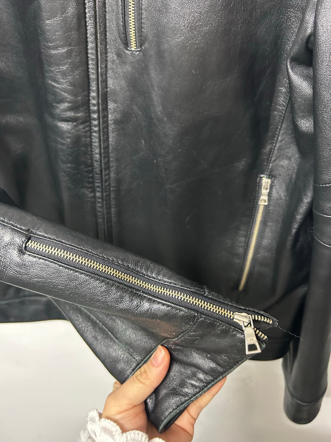 Quiksilver 퀵실버 양가죽 자켓 M 상품이미지3