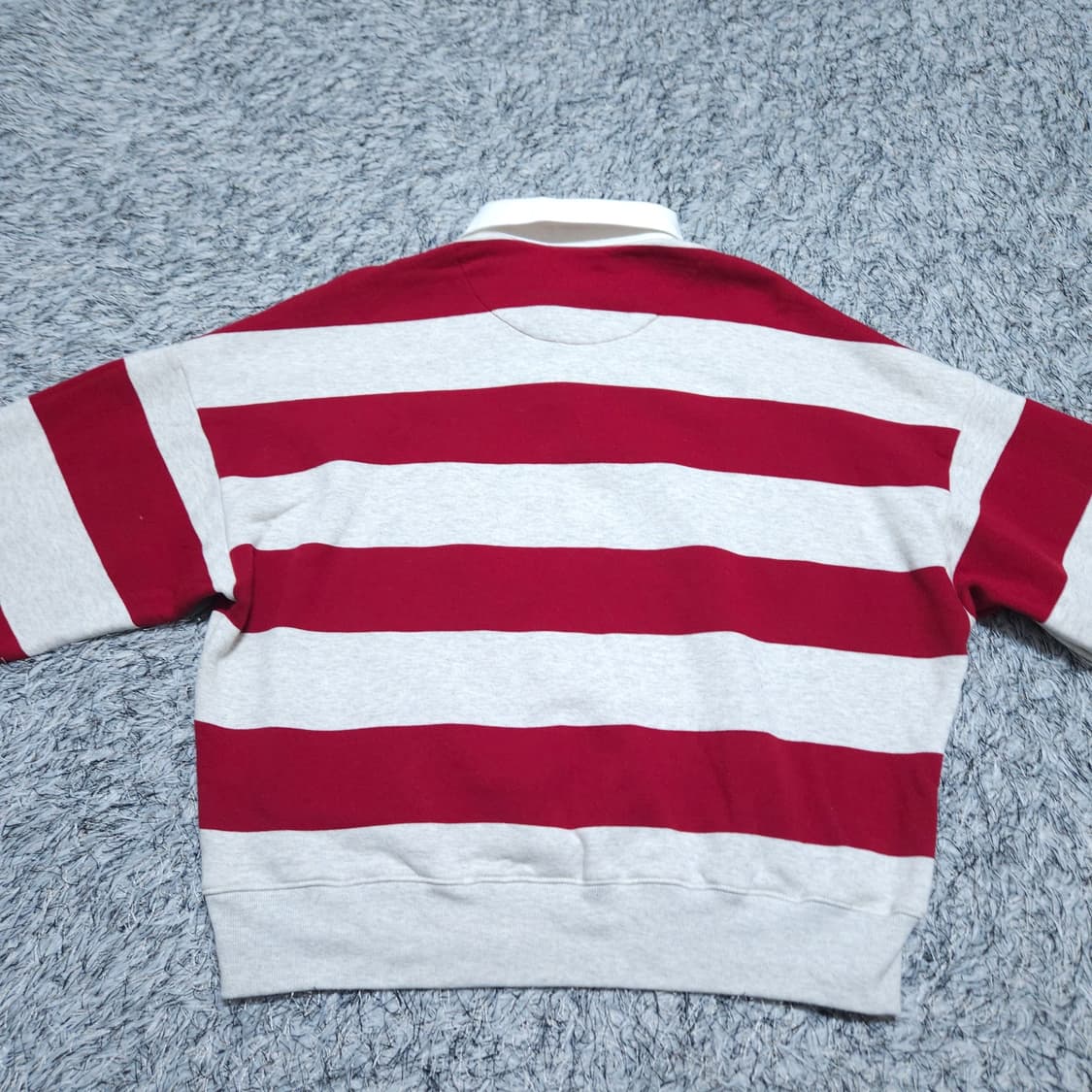 캉골) L 여자 오버핏 크롭카라티 크롭긴팔티 / 왕눈이샵 상품이미지6