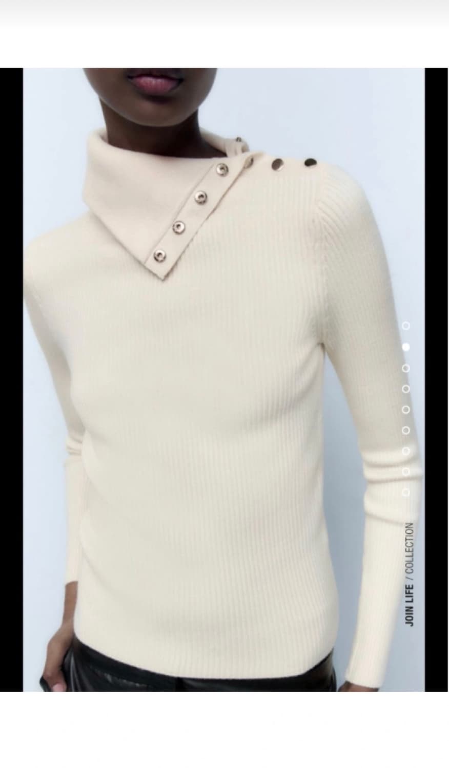 자라 사이드버튼 니트 상품이미지1