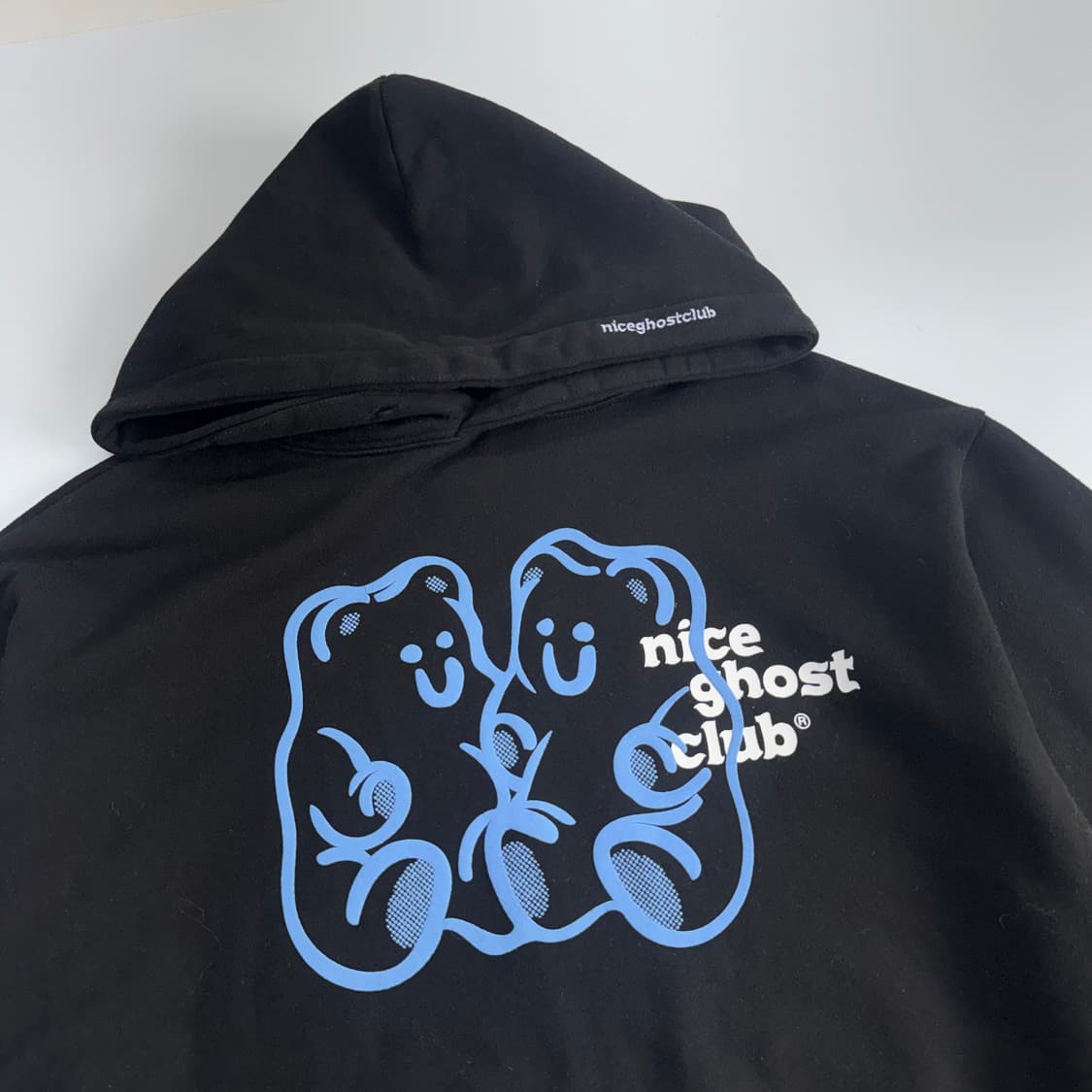 Nice ghost club 나이스 고스트 클럽 블랙 후드티  상품이미지4