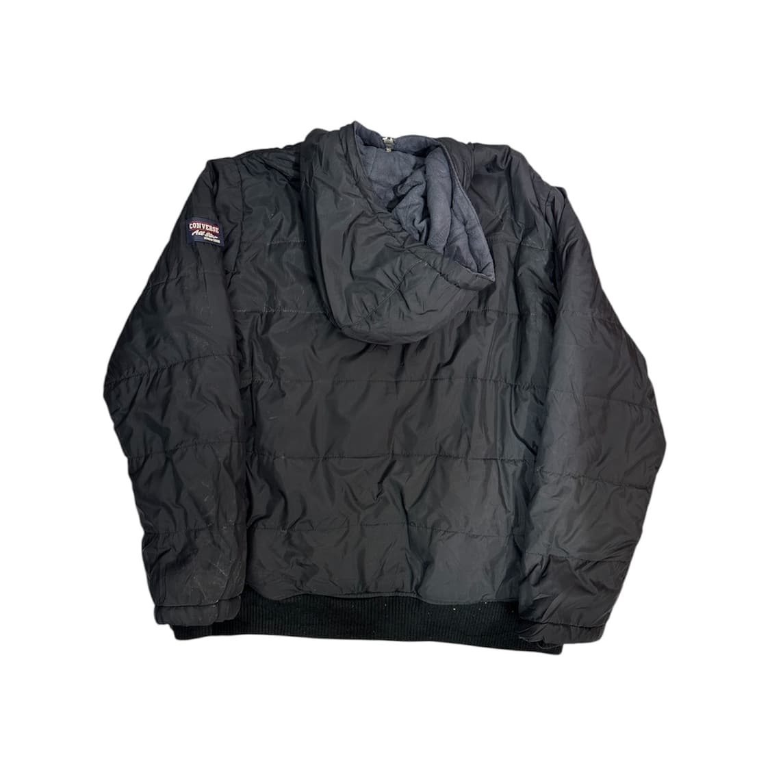 컨버스 블랙 일본판 안감 기모 오버핏 패딩 점퍼 올드스쿨 자켓 L 상품이미지6