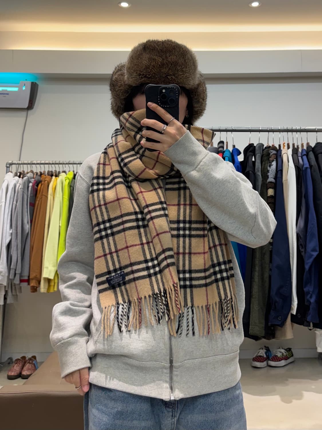 버버리 울 체크 머플러 상품이미지6