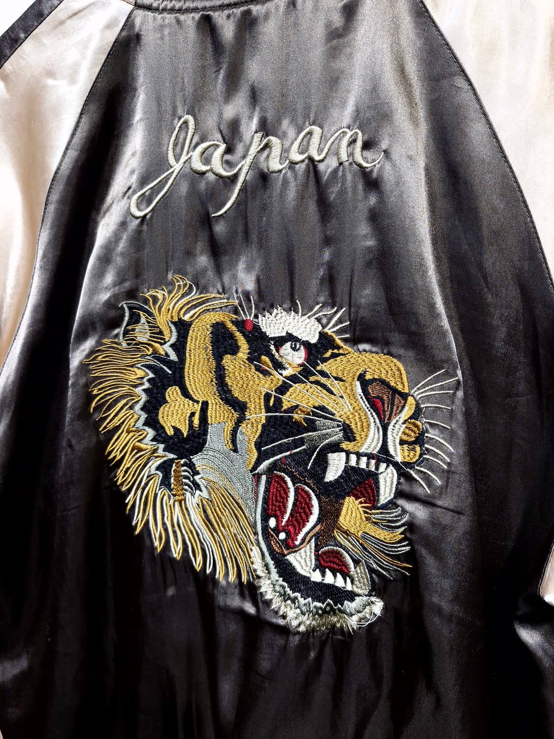 JPN 빈티지 리버시블 호랑이자수 스카쟌 상품이미지6