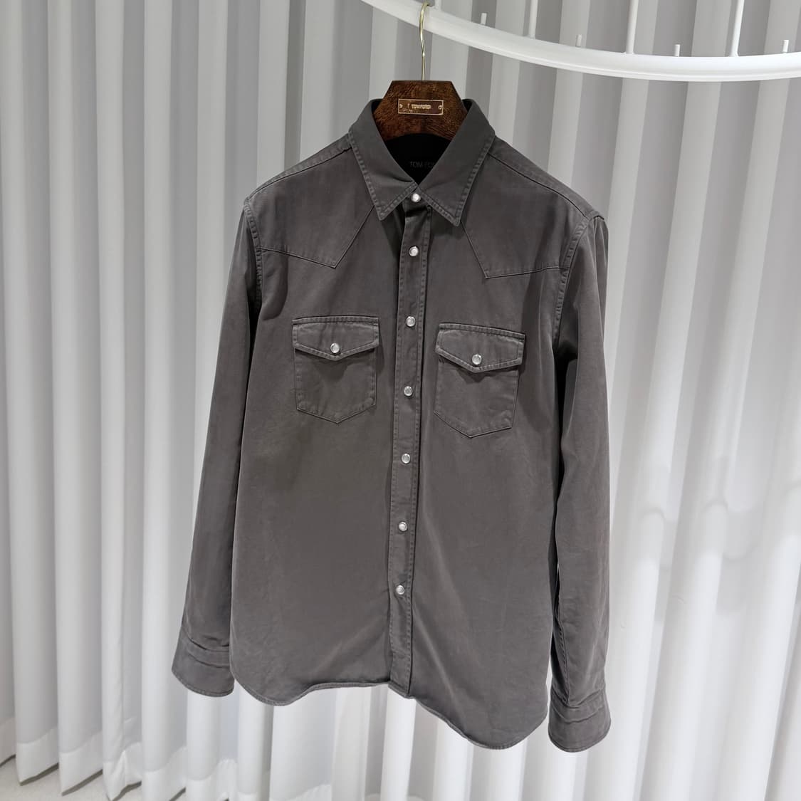 (A/40) / 톰포드 데님 코튼 웨스턴 셔츠 상품이미지2