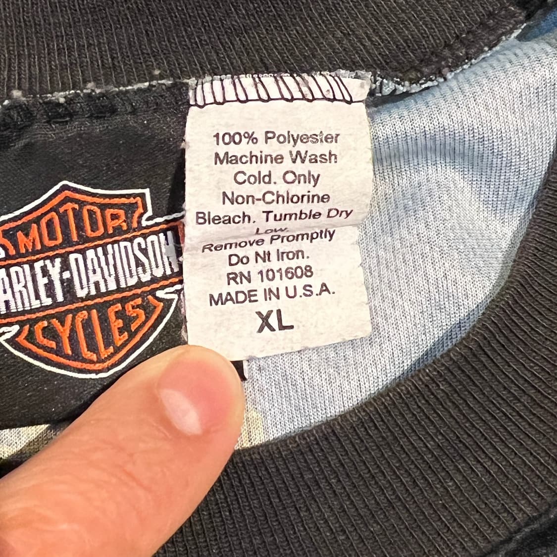 빈티지 00s HARLEY DAVIDSON 플레임 AOP 티셔츠 상품이미지5