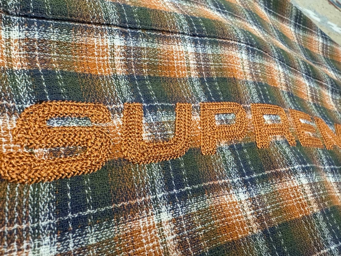 [XL] 슈프림 루즈 핏 미니 플레이드 숏슬리브 셔츠 상품이미지6