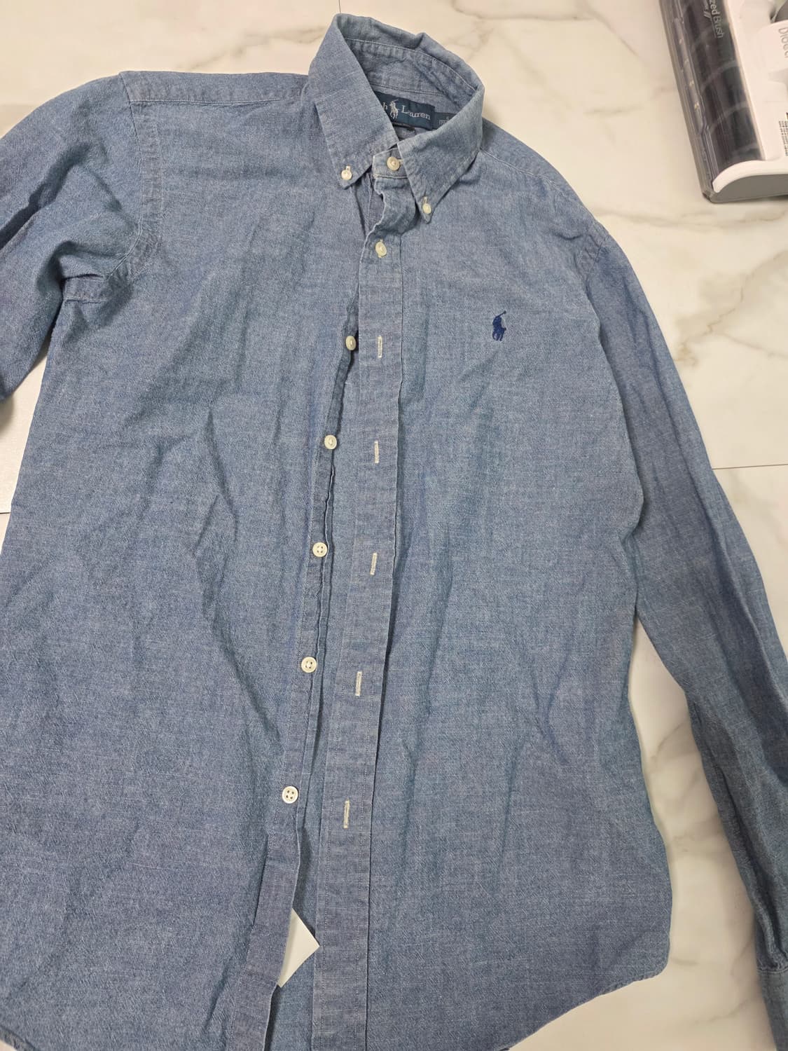 Polo Ralph Lauren Custom Fit Shirt Blue  상품이미지3
