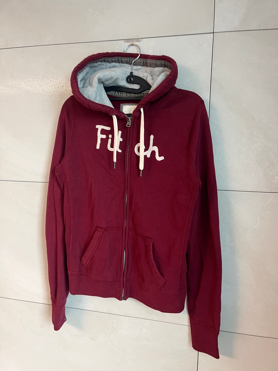 아베크롬비 버건디 후드집업 [M] 상품이미지1