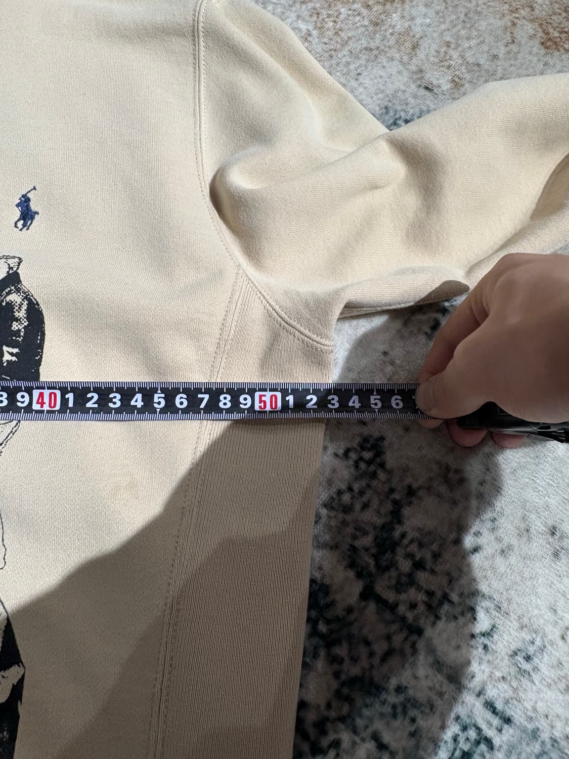 폴로 빈티지 프린팅 커스텀 후드집업 상품이미지6