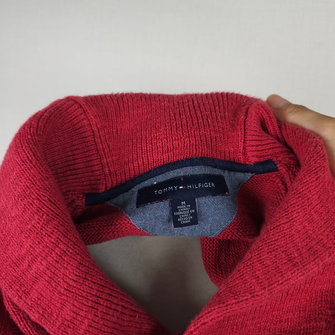 타미힐피거 카라 니트티 남자95사이즈  상품이미지3