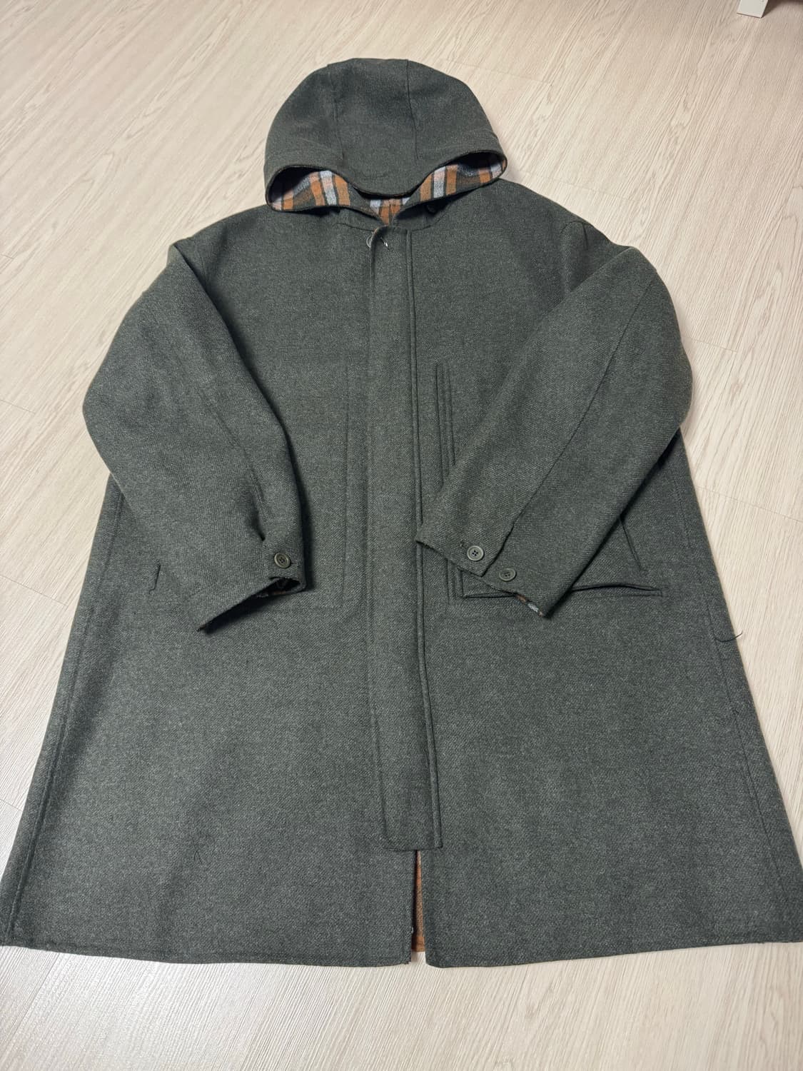 (택제거 새상품)비이커 이태리원단 후디코트 상품이미지2