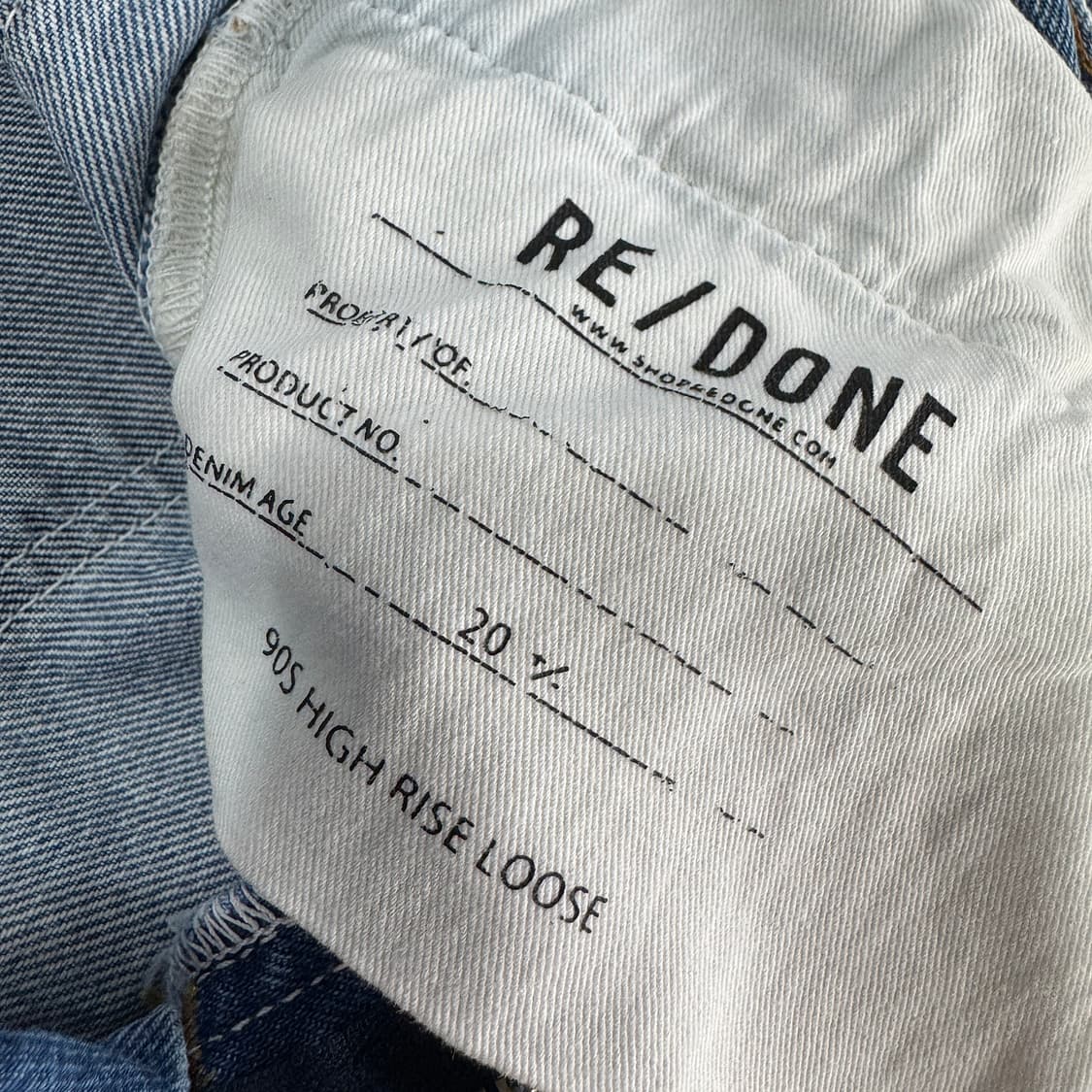리던 90s 하이라이즈 루즈 데님 진 (24) 상품이미지4