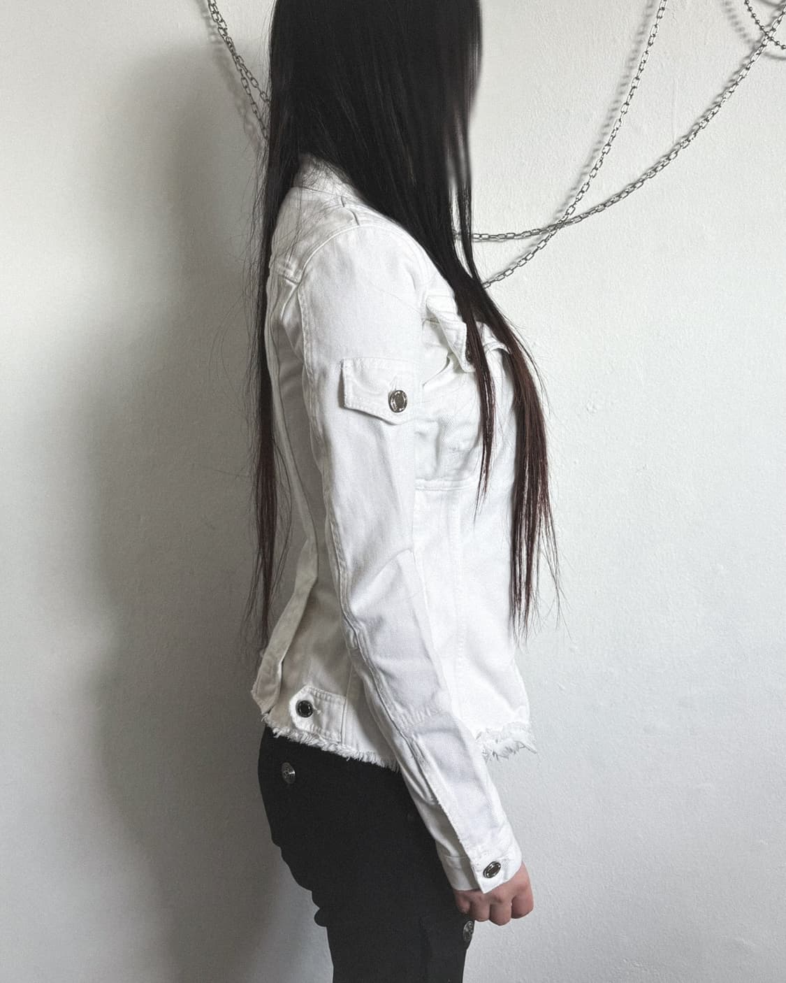 닐바렛 프리슈렁크 크롭컷 데님 트러커자켓 상품이미지4