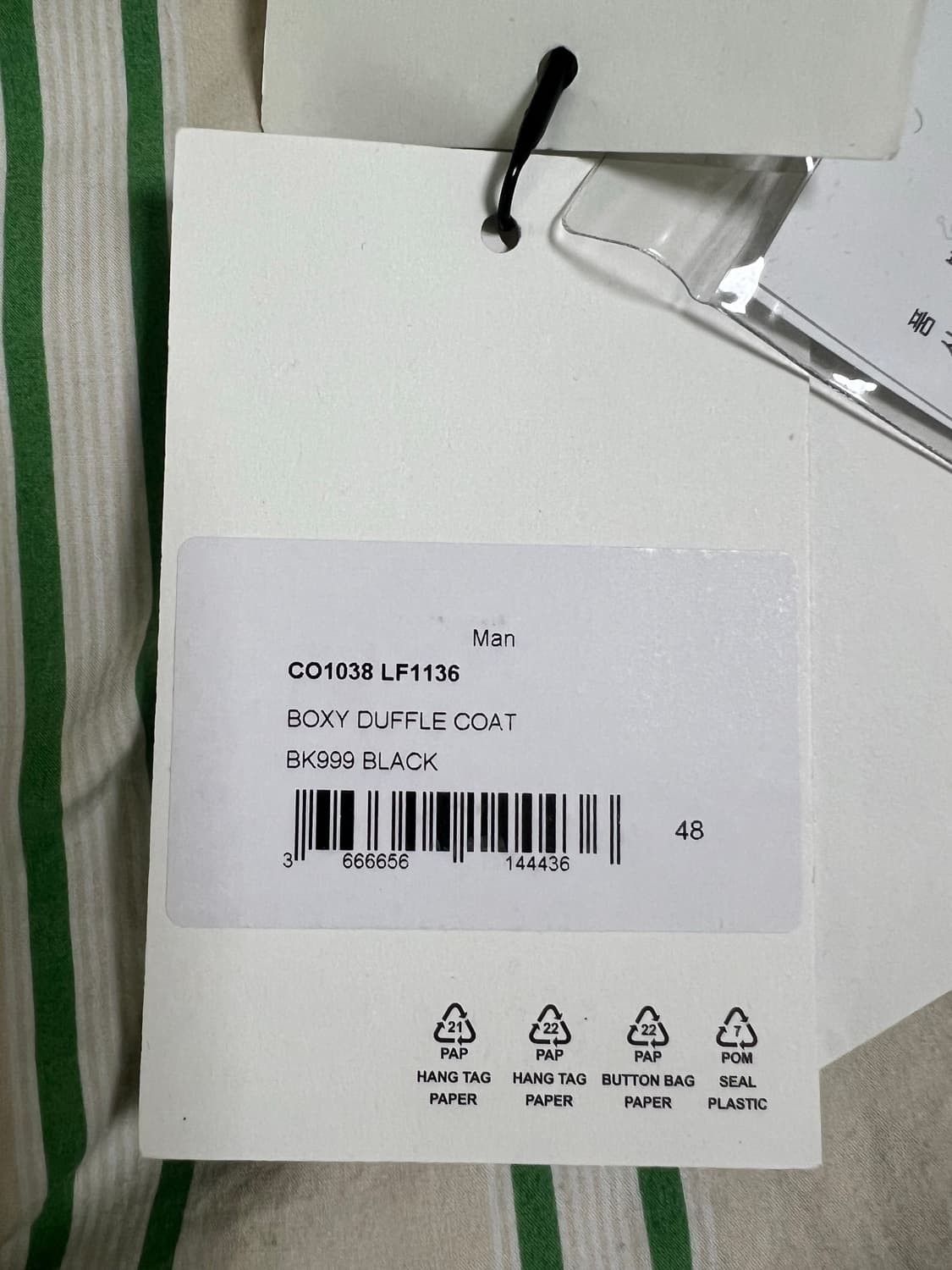 르메르 박시 더플 코트 블랙 48 상품이미지2