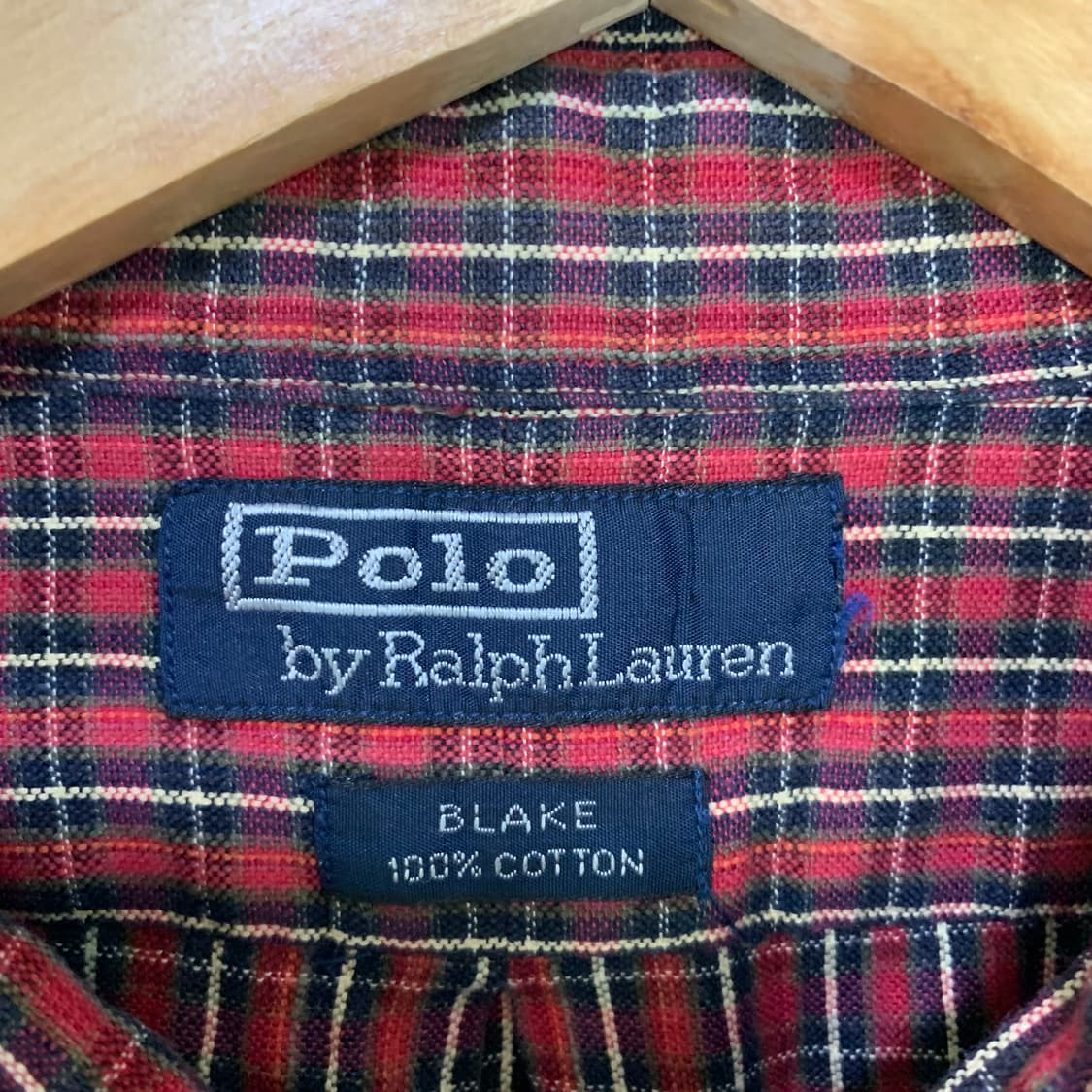 폴로 랄프로렌 블레이크 레드 체크 면 남방 긴팔 코튼 셔츠 홍콩st 상품이미지8