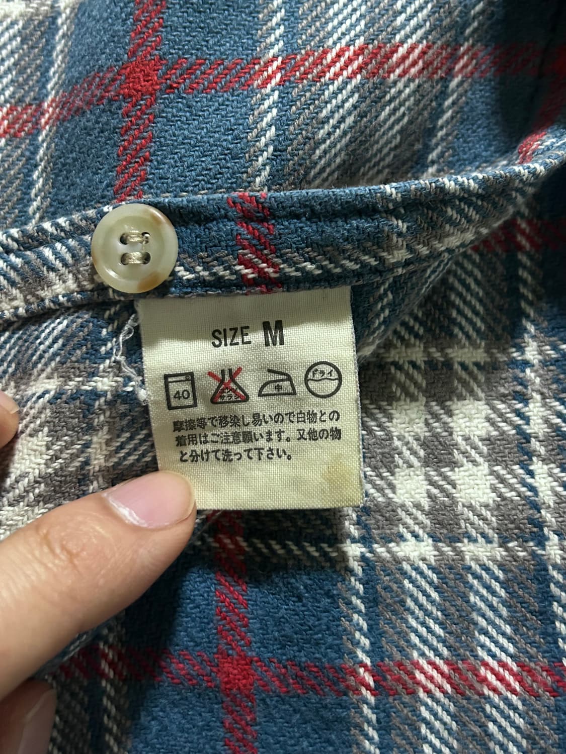 90s Levis 화이트탭 플란넬 체크 셔츠 상품이미지7