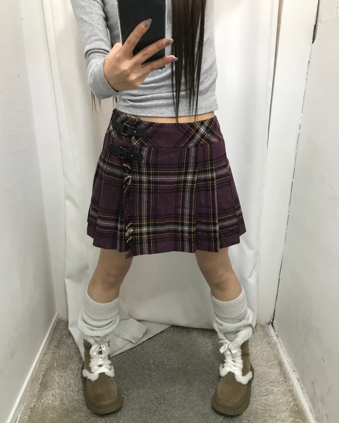 버버리 블루라벨 노바체크 플리츠 스커트 상품이미지3