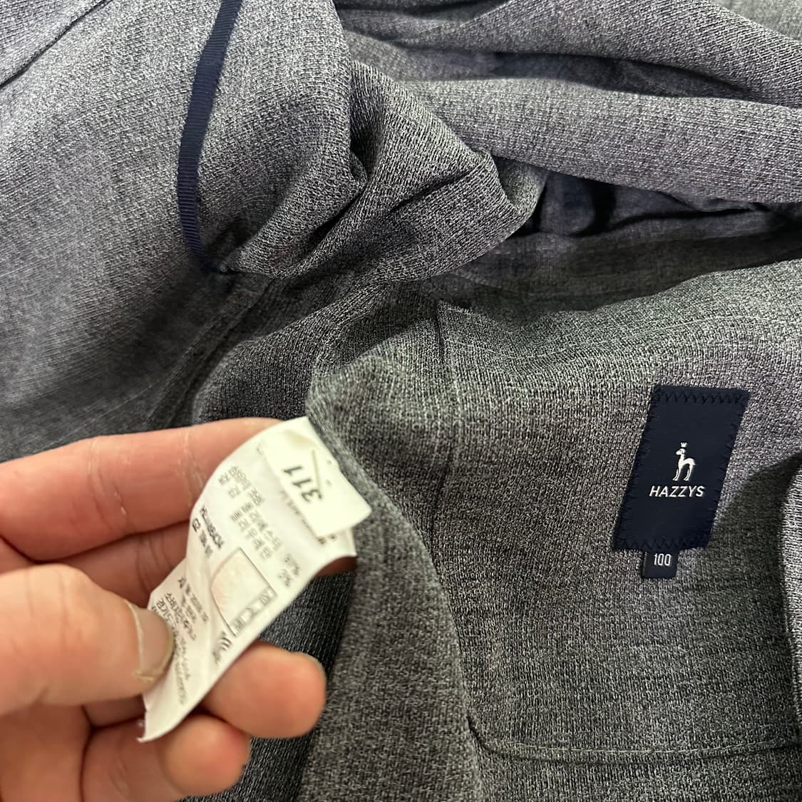 95-100 헤지스 진그레이 써머폴리 간절기 블레이져 상품이미지5